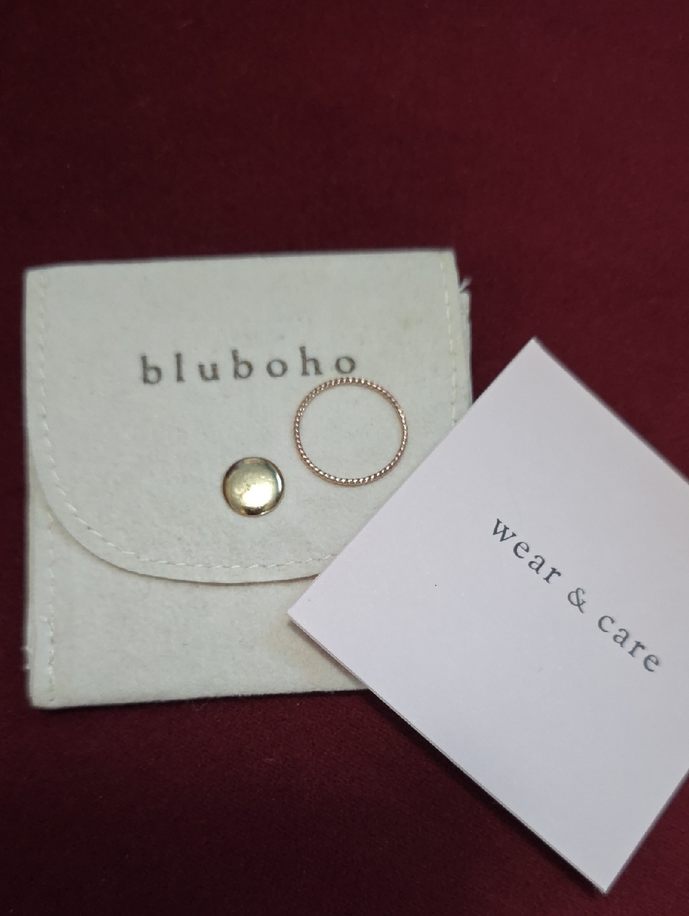 Bluboho 14k Solid Rose Gold Twisted Band Ring Discontinued, Size 6